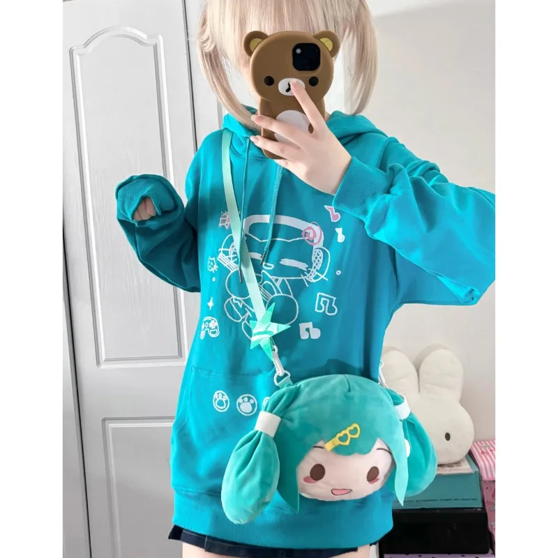 Japanese Two-dimensional Yuan Yameng House Cute Original Cartoon Kitten Hooded Sweater Pure Cotton Loose Autumn Coat For Women