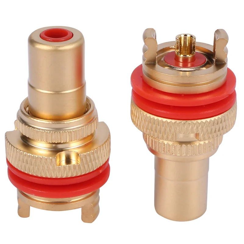 SQPP-48 шт. красный + белый RCA гнездовой разъем шасси Высокое качество RCA CMC гнездовой разъем Phono медная вилка усилитель Hi-Fi