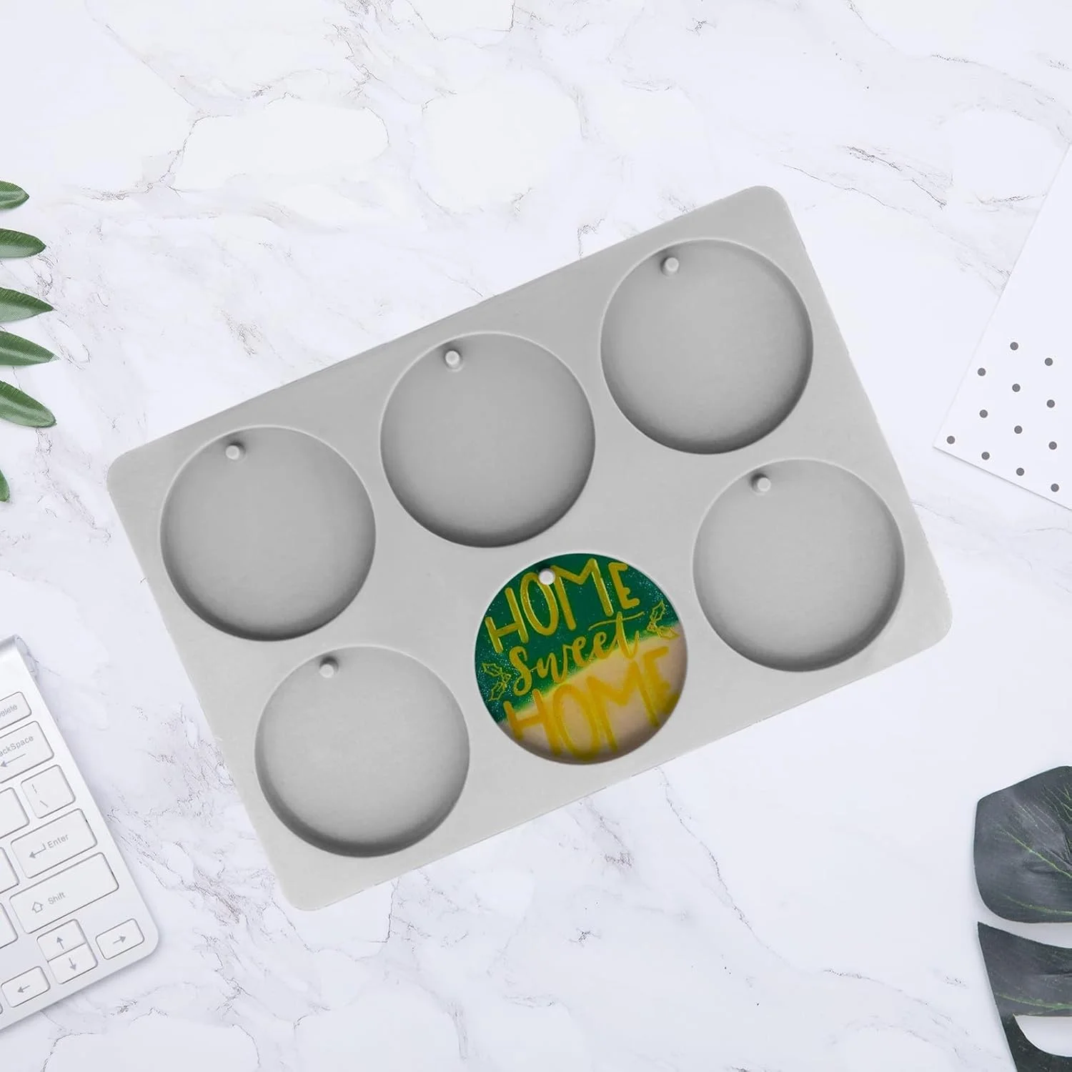 แม่พิมพ์ซิลิโคนแบบวงกลมแบนสําห - Candle Molds บทวิจารณ์และราคา