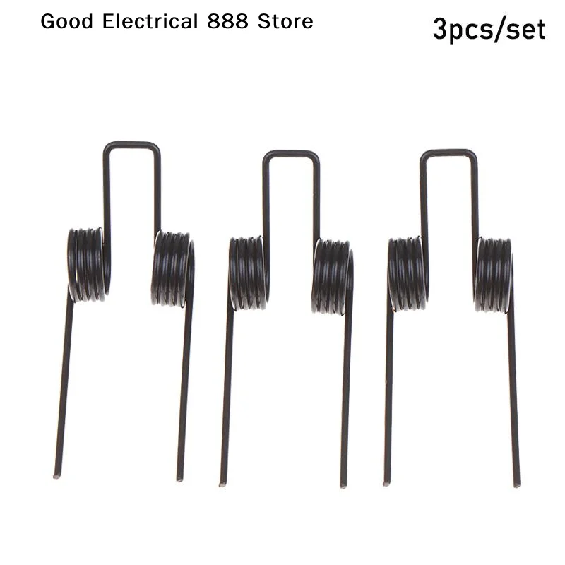 【GE】3Pcs Wire 1.2*11mm ﻿Black Plated Spring Replacement Steel Double Torsion Spring Industrial Machinery DIY Torsion Spring