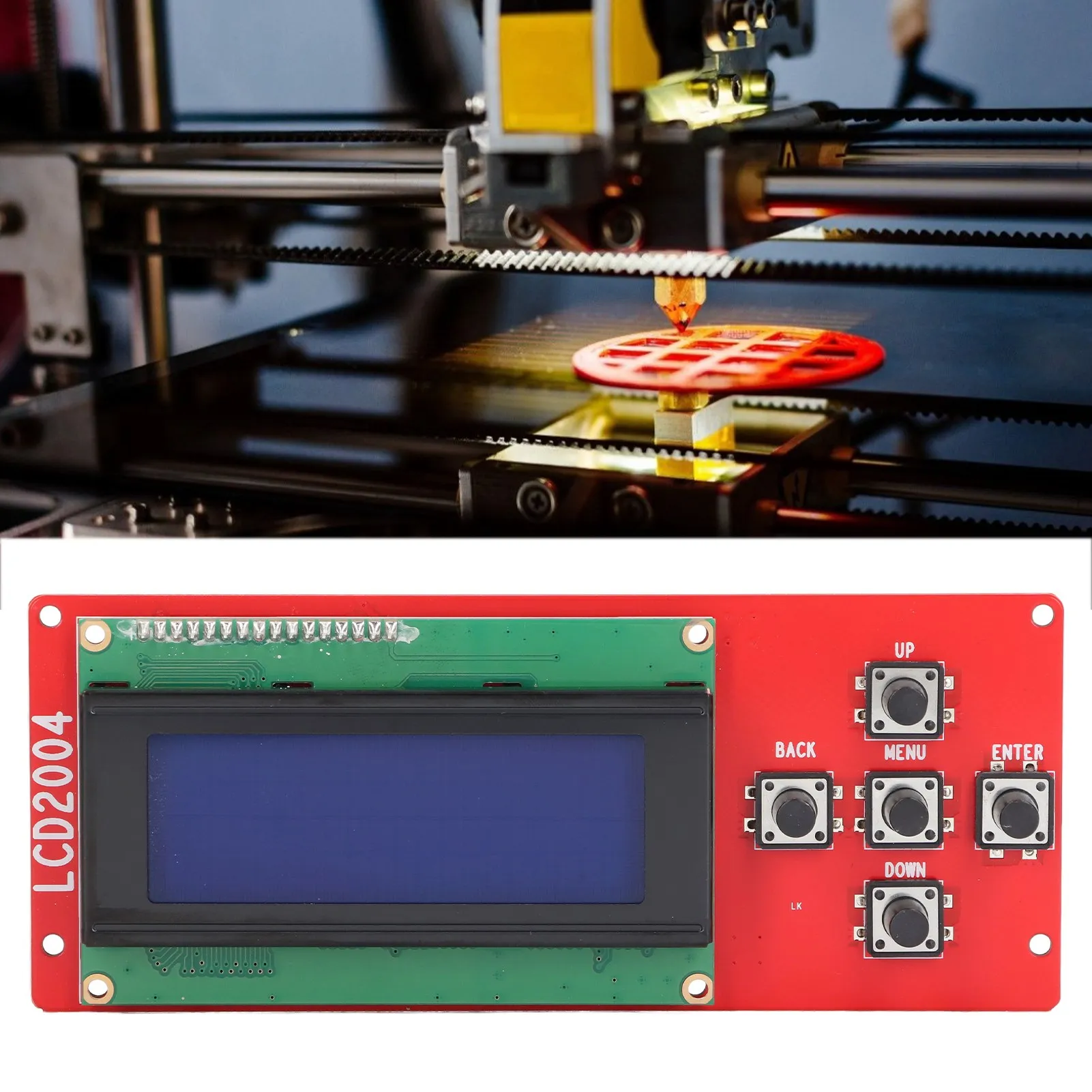 

Плата управления 3D-принтером с большим экраном, профессиональный безопасный модуль интеллектуального контроллера 3D-принтера для выбора файла и печати