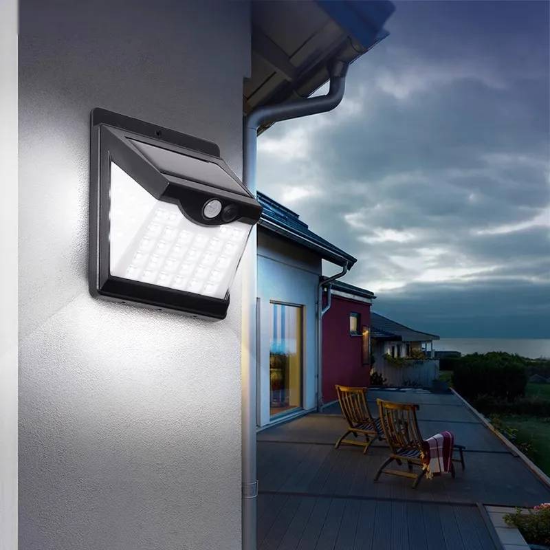 High Quality Outdoor Lighting Human Intelligent Sensor Wireless Motion Sensor 3 Model Solar Wall Grill Lights