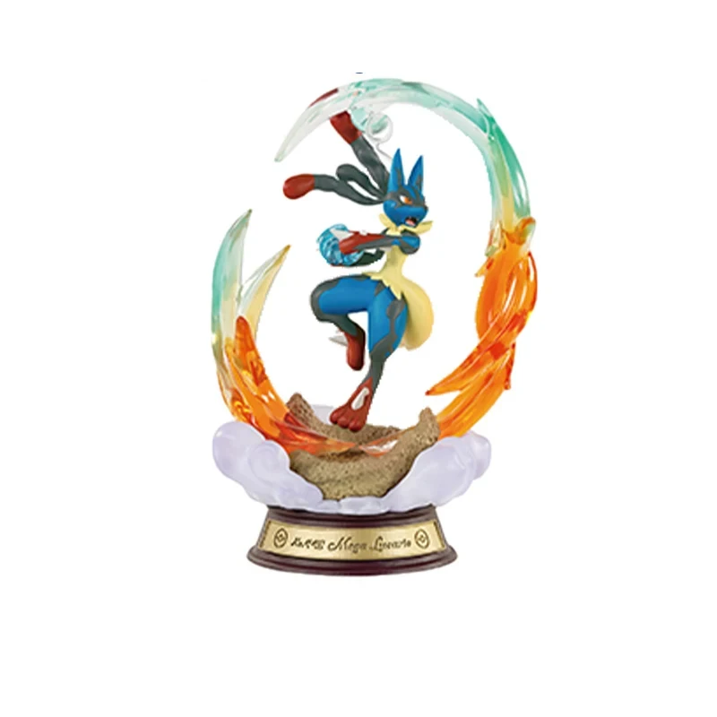 Brinquedos de Animação Pokémon Originais, Figuras de Ação de Dragonite Lucario, Coleção de Modelos Gacha em Caixa