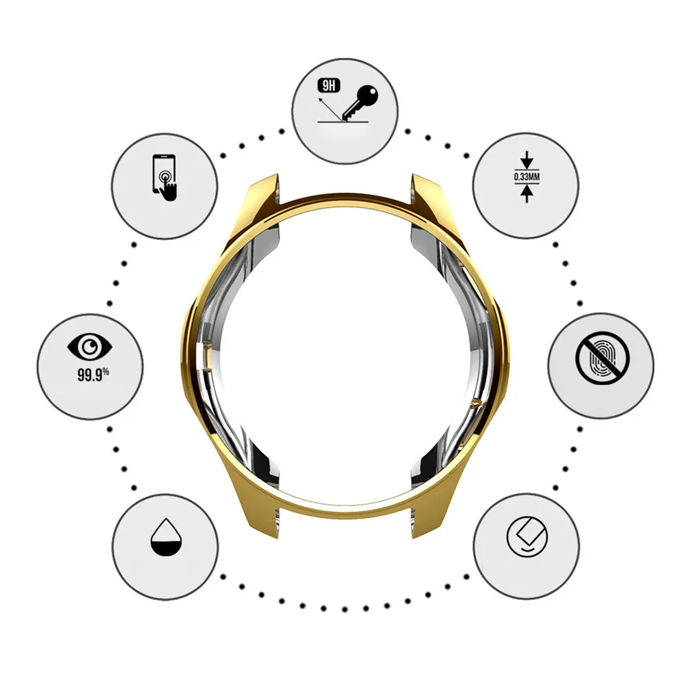 Smartwatch-Schutzhülle für Gear S3 Golden, Vollschutz vor Kratzern …