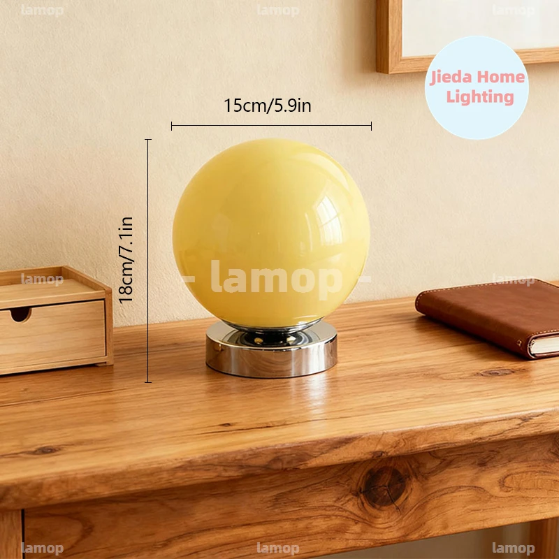 Murano Glass Desk Lamp USB Powered Glass Table Bedside Lamps Vintage Glass Lamp with 3 Color Temperature image 2