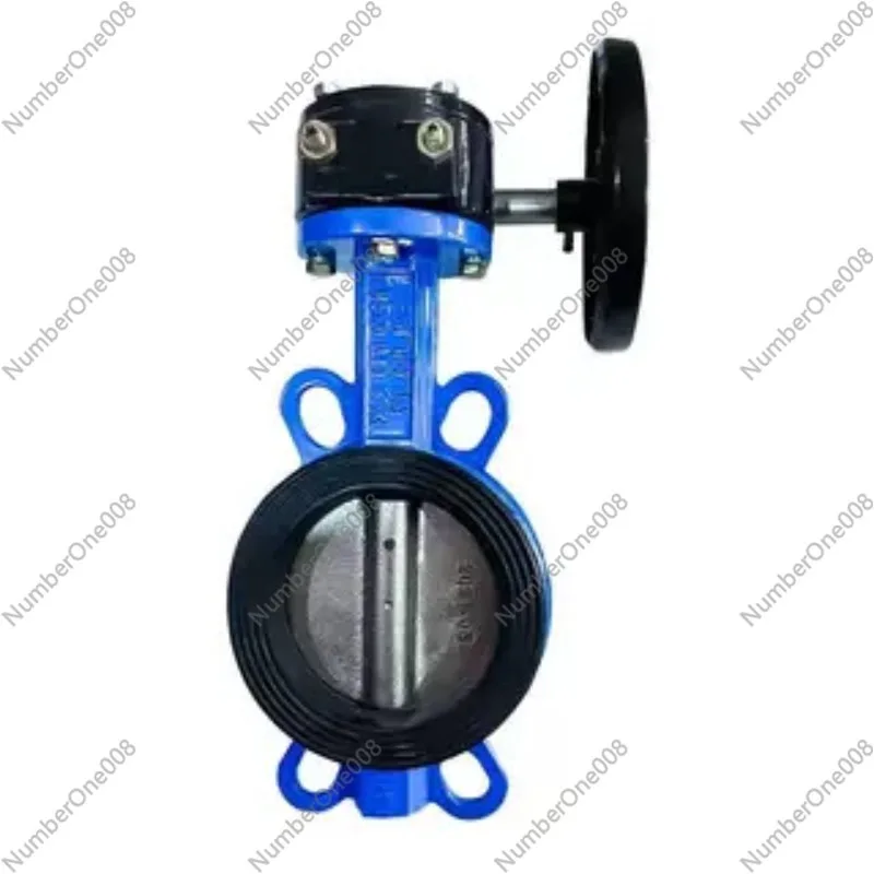 Ductile iron worm gear clip butterfly valve Ductile iron manual two-way water conservancy soft seal butterfly valve