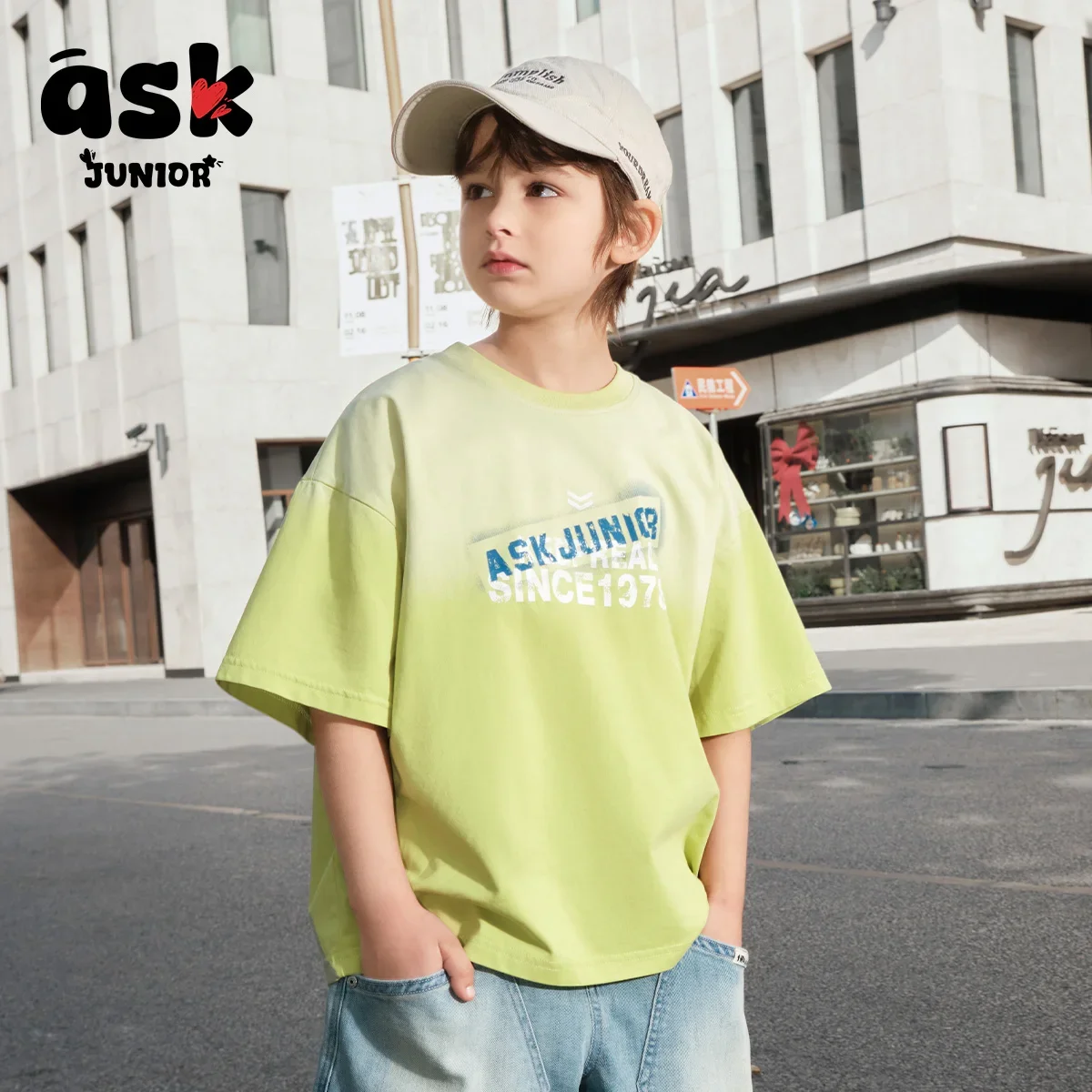 تي شيرت ASK Junior Tween Boys صيفي بأكمام قصيرة مناسب للبشرة وجيد التهوية #3