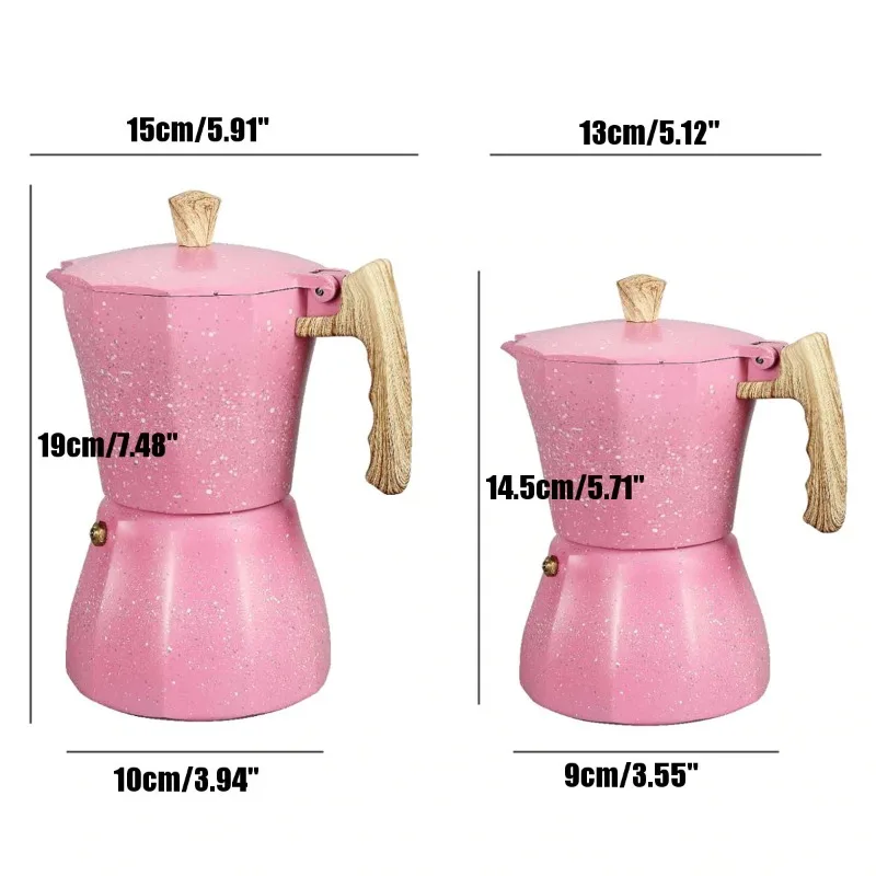 2026 Aluminum Moka Pot, Octagonal Italian Coffee Maker, Outdoor & Household Coffee Brewing Utensil