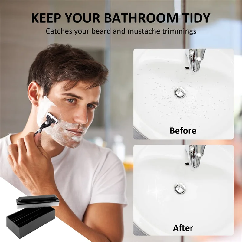 

Набор инструментов для чистки бороды и держателей, 1 чистка бороды и 1 держатель для чистящего стержня, для мужчин, раковина для ванной комнаты, бритье, ГОРЯЧИЙ