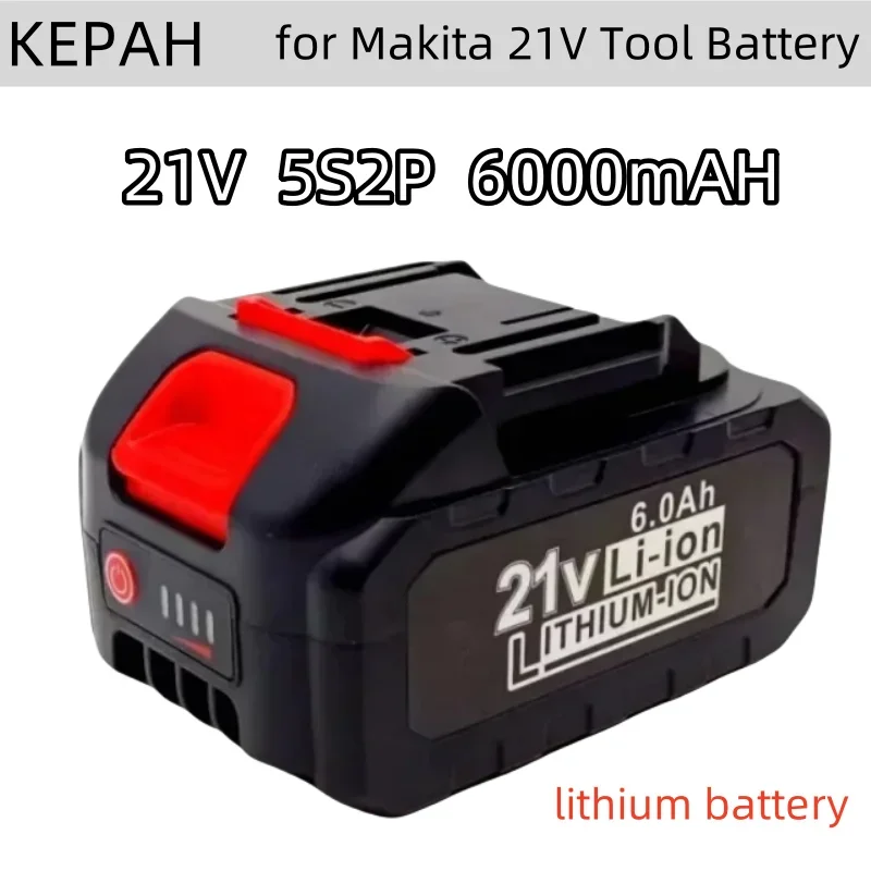 5S2P 18V for Makita tool Battery 18650 lithium battery can charge 6000mAh battery with high current and high discharge.+Charger.