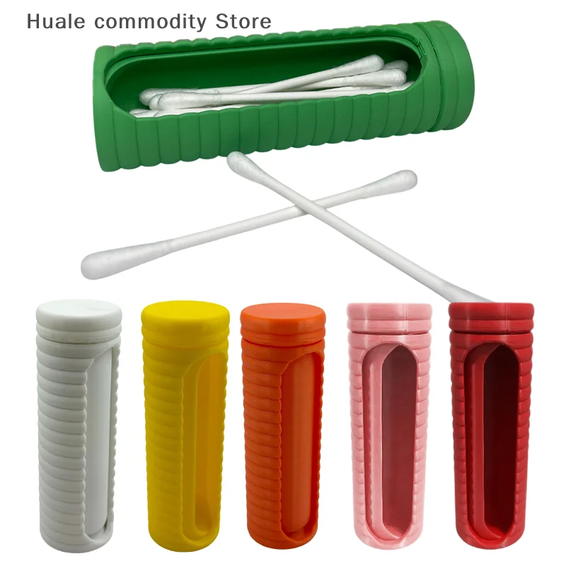 Portable Storage Box For Cotton Swabs, Toothpicks, And Small Craft Supplies Swab Holder Home Office Travel Small Storage Box