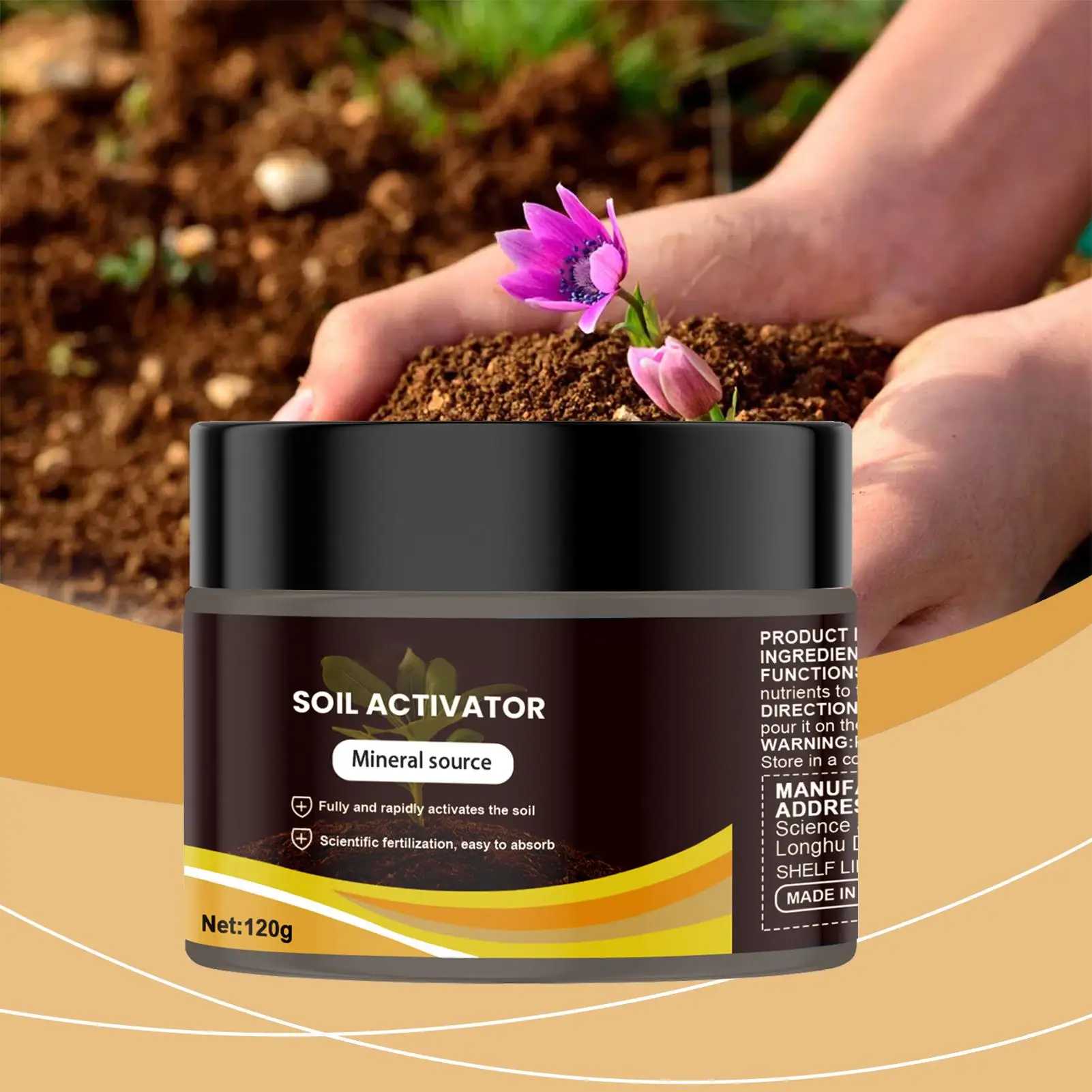 Soil Activator for Plants 120g Cultivation Nutrition Soil Activator To Reduce Salt Buildup for Lawn Greenhouse Balcony Farm Home