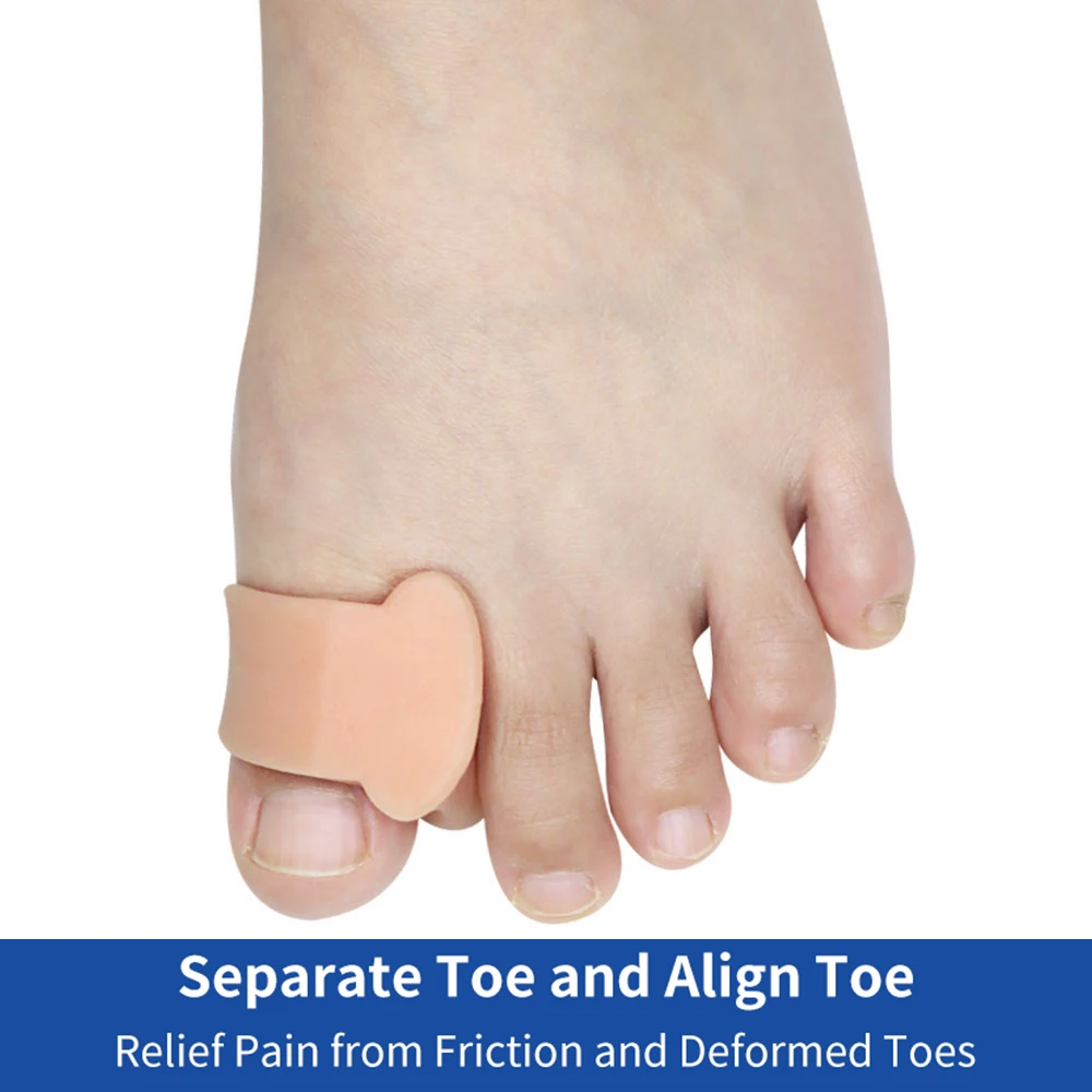 Pexmen 2Pcs Bunion Pads Toe Spacers Gel Toe Separators Correct Bunions and Restore Toes to Their Original Shape