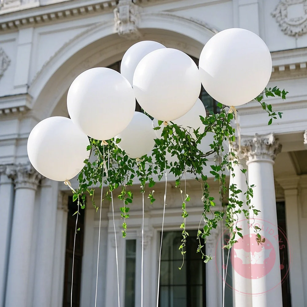 

Pure White Latex Balloons Custom Wedding Ballon Advanced Matte Inflatable Helium Balon Birthday Party Anniversary Decorations