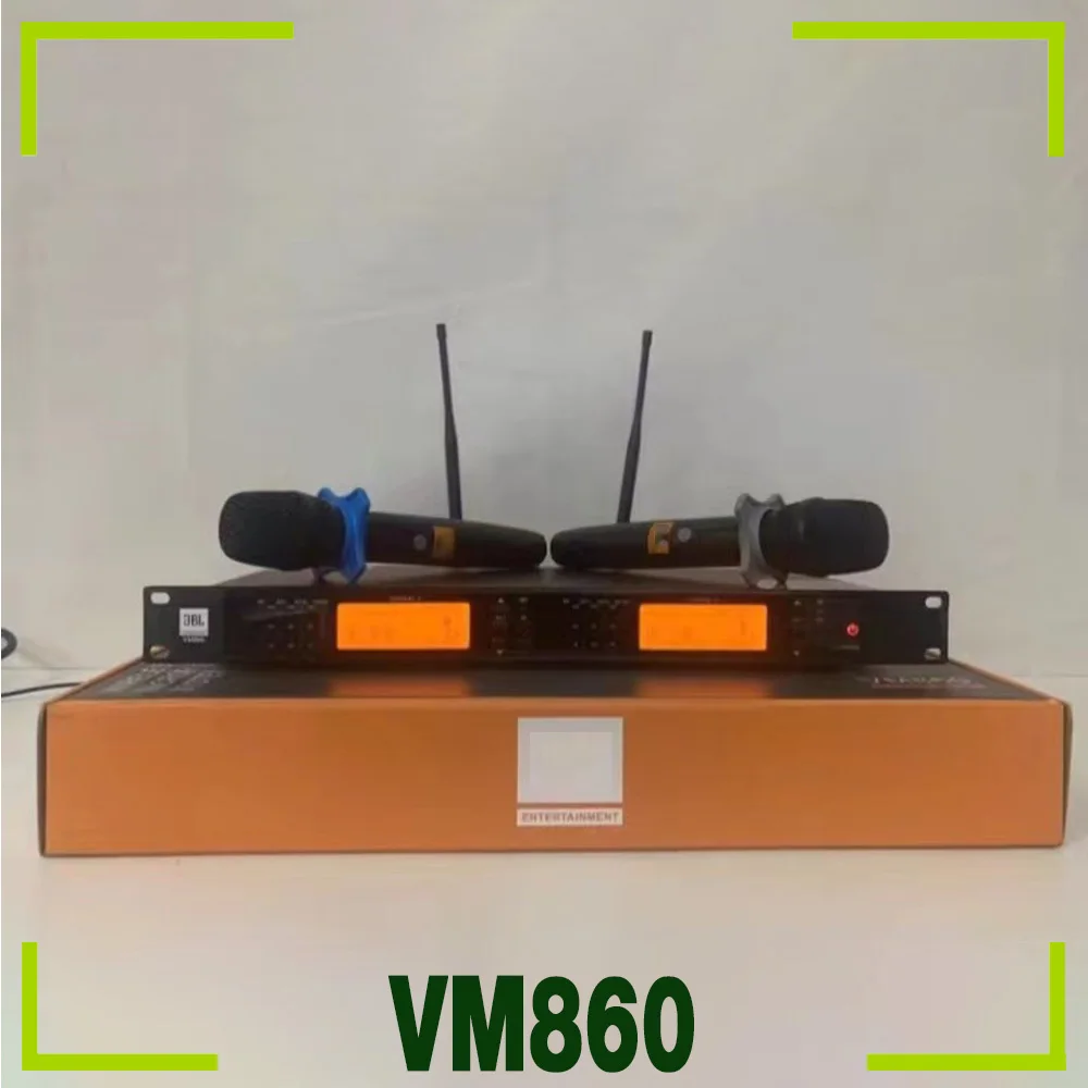 VM860 For JBL VM860 FM one tow two wireless microphone with independent lD lock HD receiver VM860 wireless microphone two