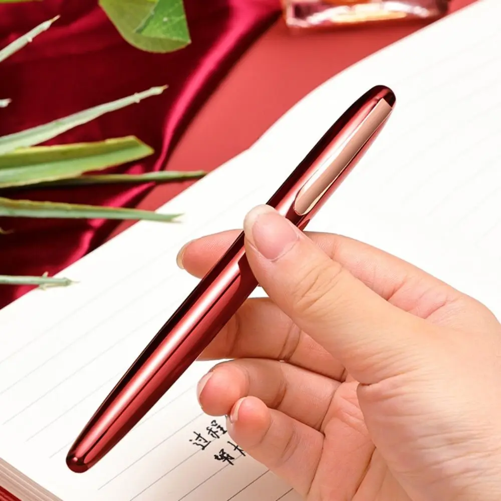 Stationery Fine Nib Metal Fountain Pen Calligraphy Handwriting Gift Ink Pens Smooth Writing 0.35mm Signature Pen Student Use