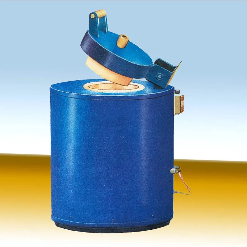 

Small aluminum melting furnace, electric heating crucible, zinc melting. Lead for laboratory use