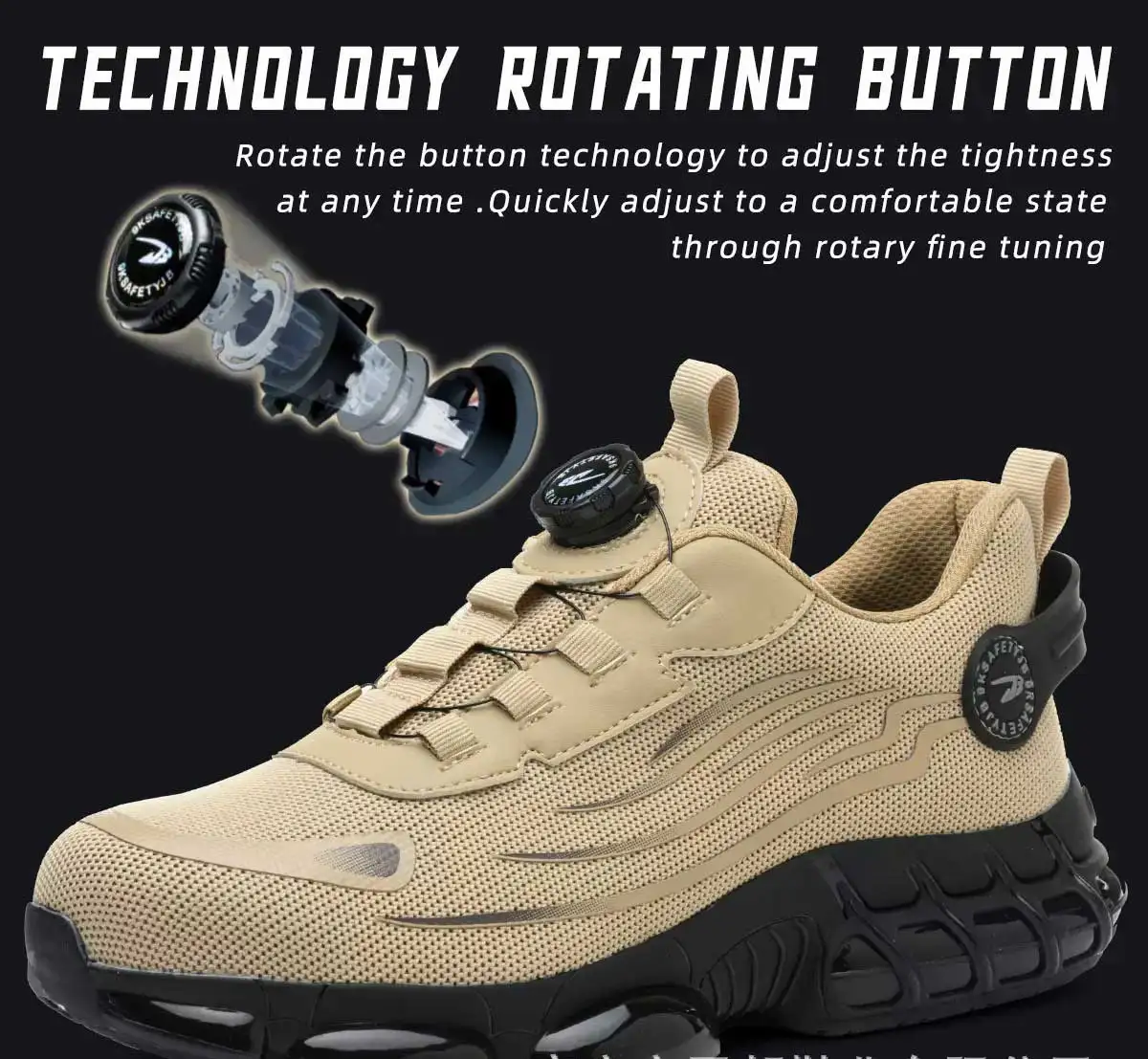 New lightweight and comfortable men's shoes steel head anti-smash anti-puncture work shoes safety protection shoes