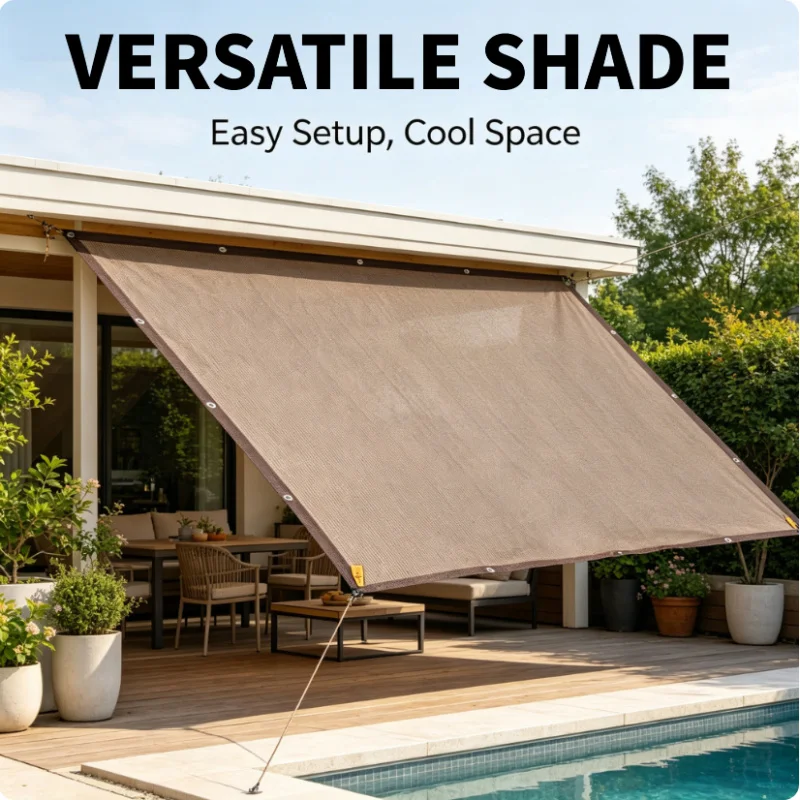 

4x3m UV Protection Shade Sail Outdoor Sun Shade Membrane Waterproof Awning Tent For Patio Car Beach Camping Sunscreen Shelter