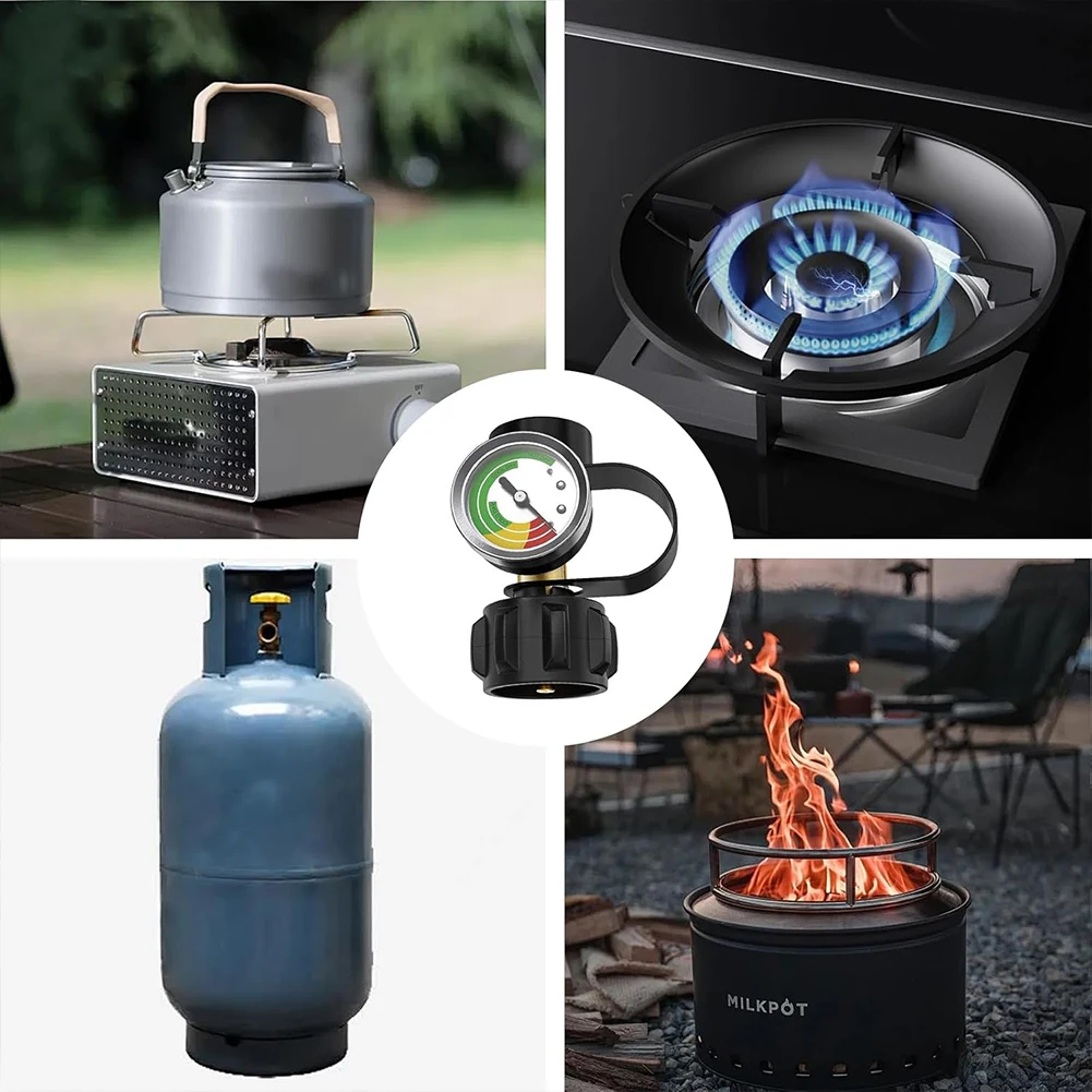 Propane Tank Gauge Level Indicator QCC1/Type 1 Connection Detector Propane Pressure Gauge for 5lb-40lb Propane Tanks
