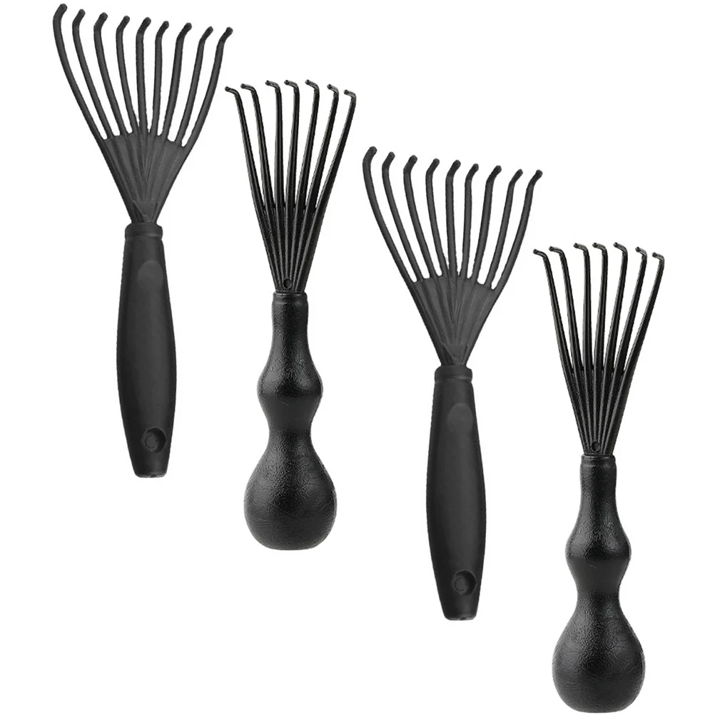 Nettoyeur de peigne, brosse à cheveux, outil de nettoyage, râteau Portable, démêlant du cuir chevelu, élégant et Durable, 4 pièces