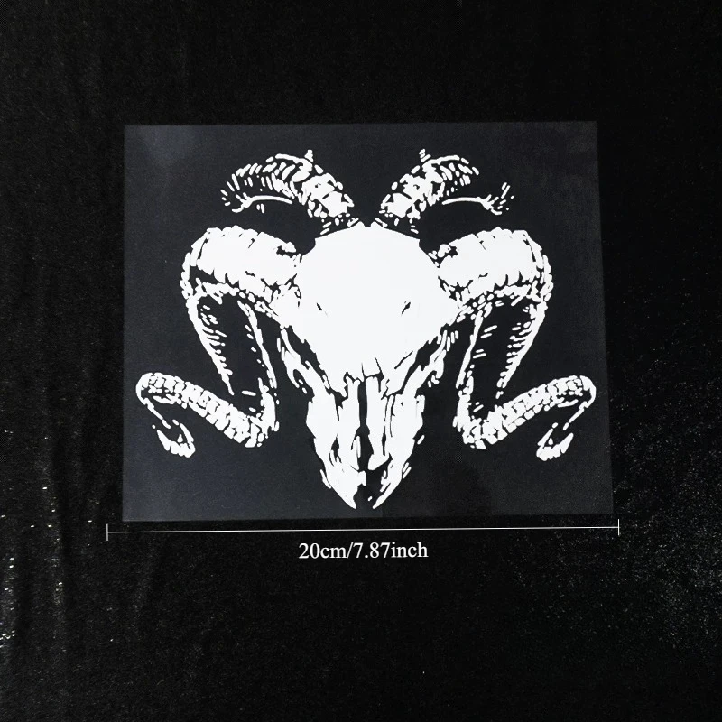 Gothic Evil Demon Sheep Skull Hollow Vinyl Stickers Waterproof Totem Decals Car Motorcycle Body Modification Personalized Decor