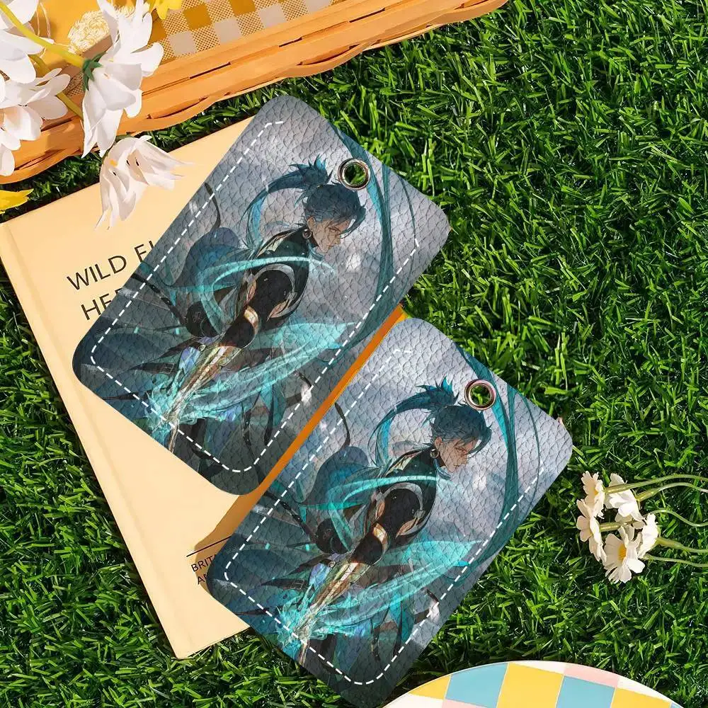 Game Wuthering Waves JIYAN Card Wallet With Keychain Fashion Print Bank Card Protective Holder