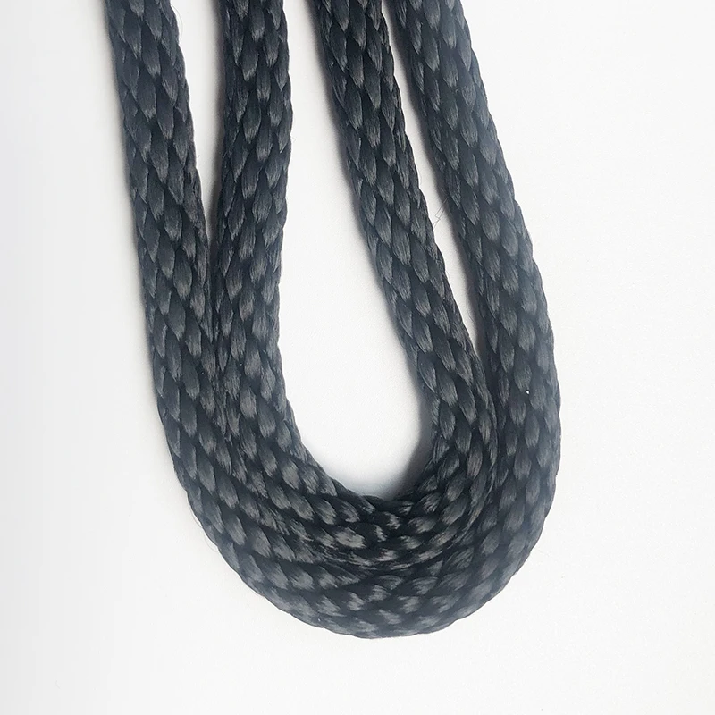Diameter 10mm  Tracking Round soft woven fabric Rope Outdoor Walking Training braided  DIY Home Textile Accessories blackck