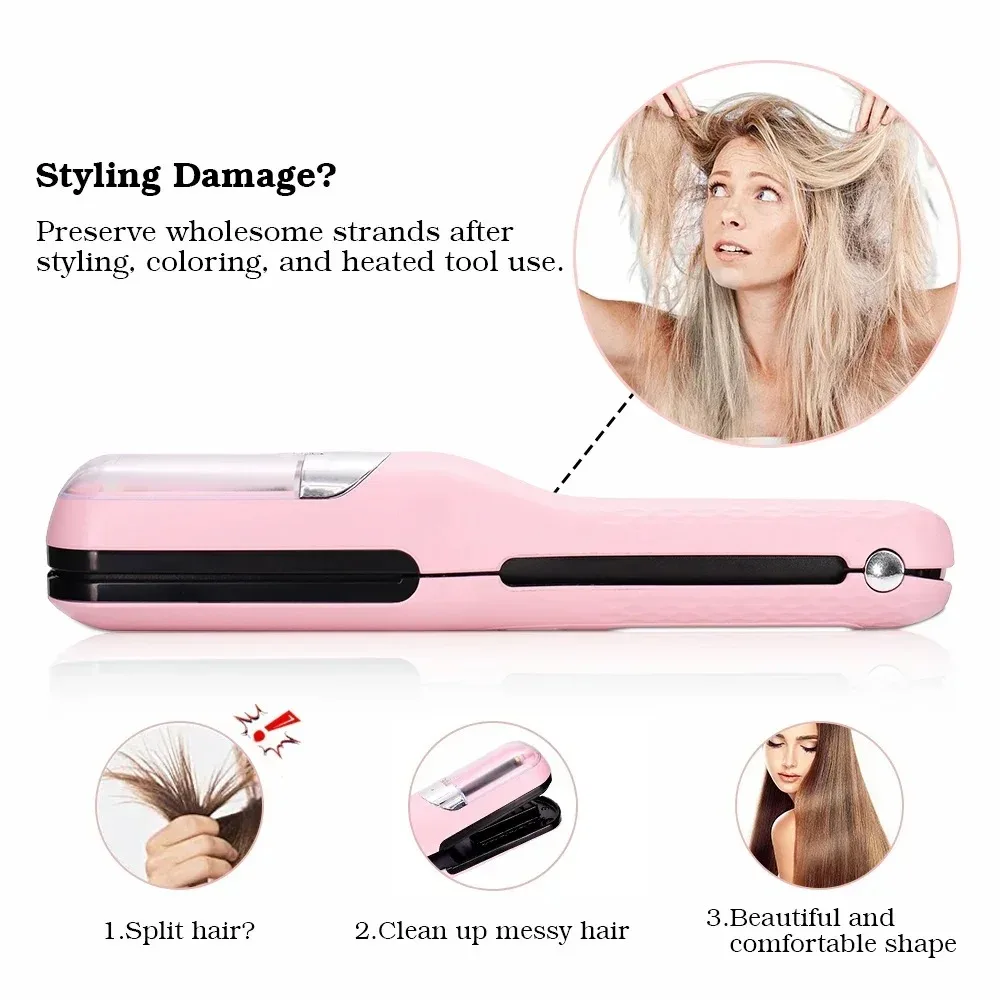 1 Pc Automatic Electric Hair Clipper, 2 in 1 Hair Edge Control Multi-functional Type C Rechargeable Hair Split End Clipper