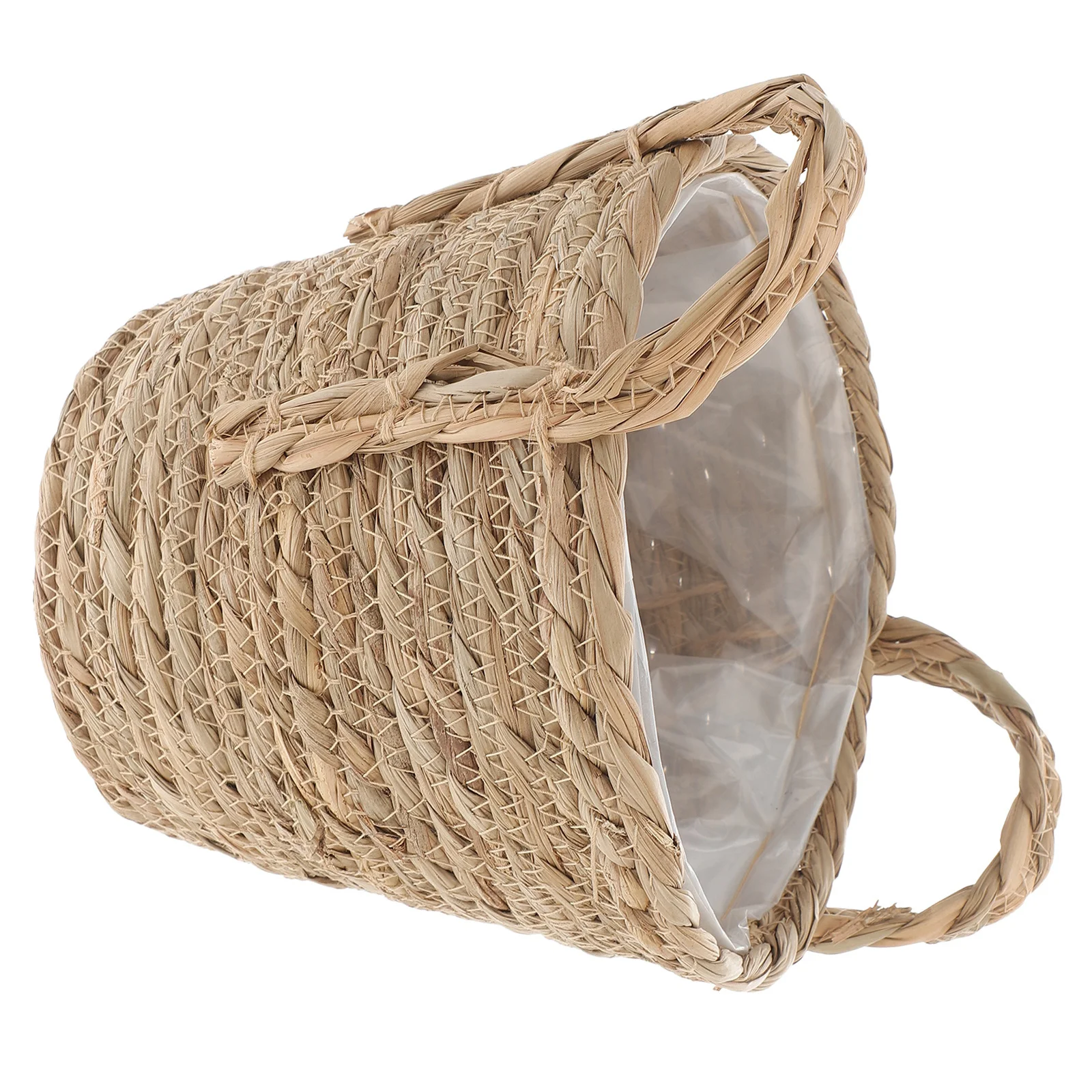 

Seaweed Woven Flowerpot 20Cm Retro Planter Storage Basket For Faux Flowers Makeup Brushes Utensils Home Decor Straw Vase Holder