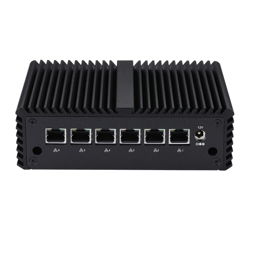 Qotom Mini PC 6x i225V 2.5G LAN Pfsense Untangle OPNsense Router Firewall 8. Generacji Intel Celeron procesor Pentium