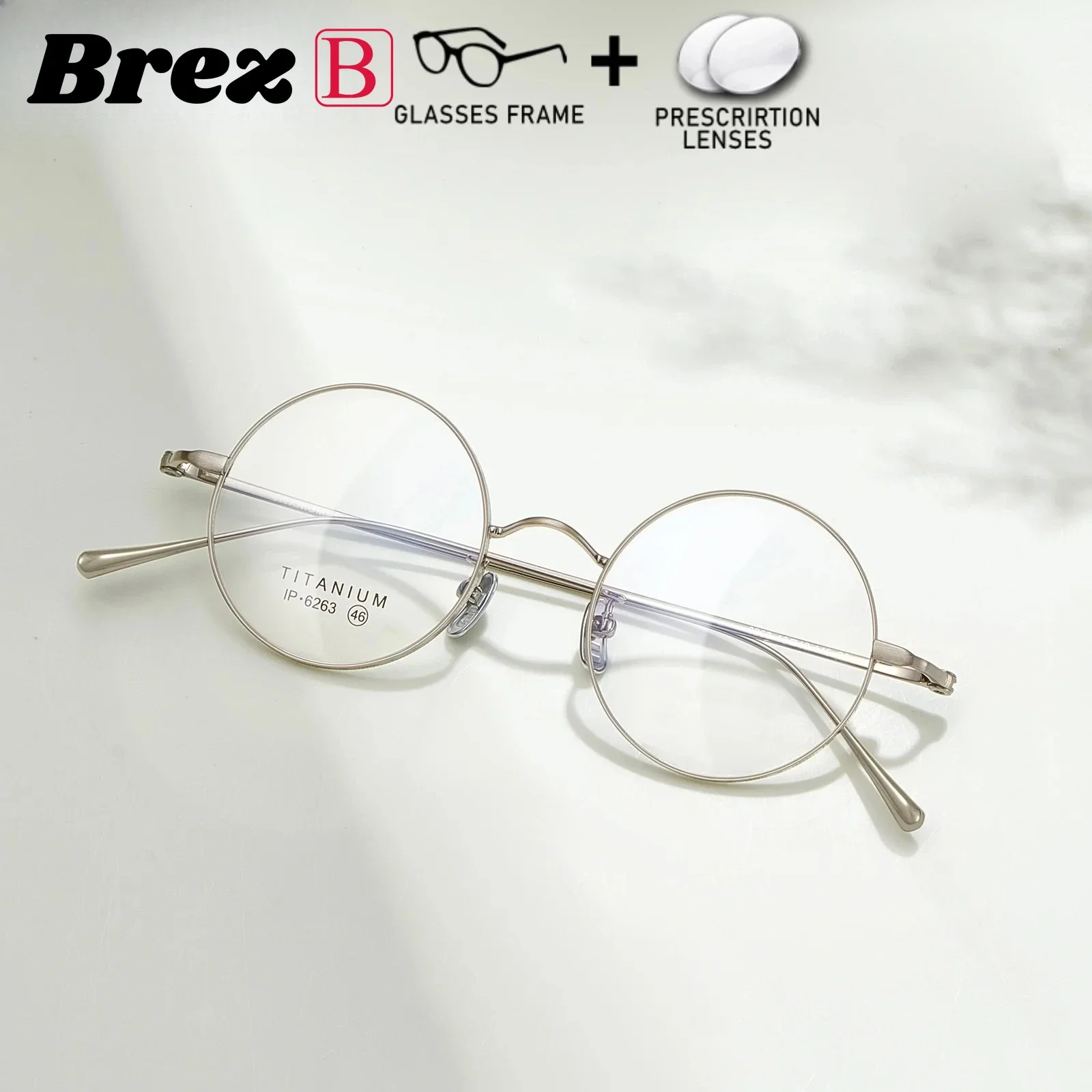 

Очки для зрения из чистого титана в ретро-стиле, круглые, с линзами для коррекции близорукости и дальнозоркости, оптические, прогрессивные, с защитой от синего света