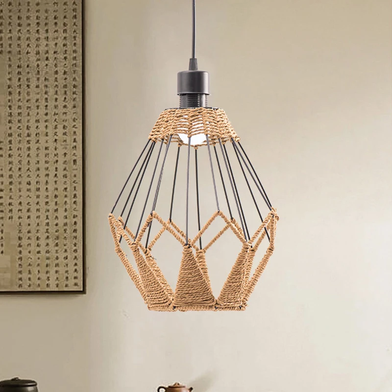 

Creative Imitation Rattan Lampshade Lighting Lampshade Paper Rope Pendant Lightshade