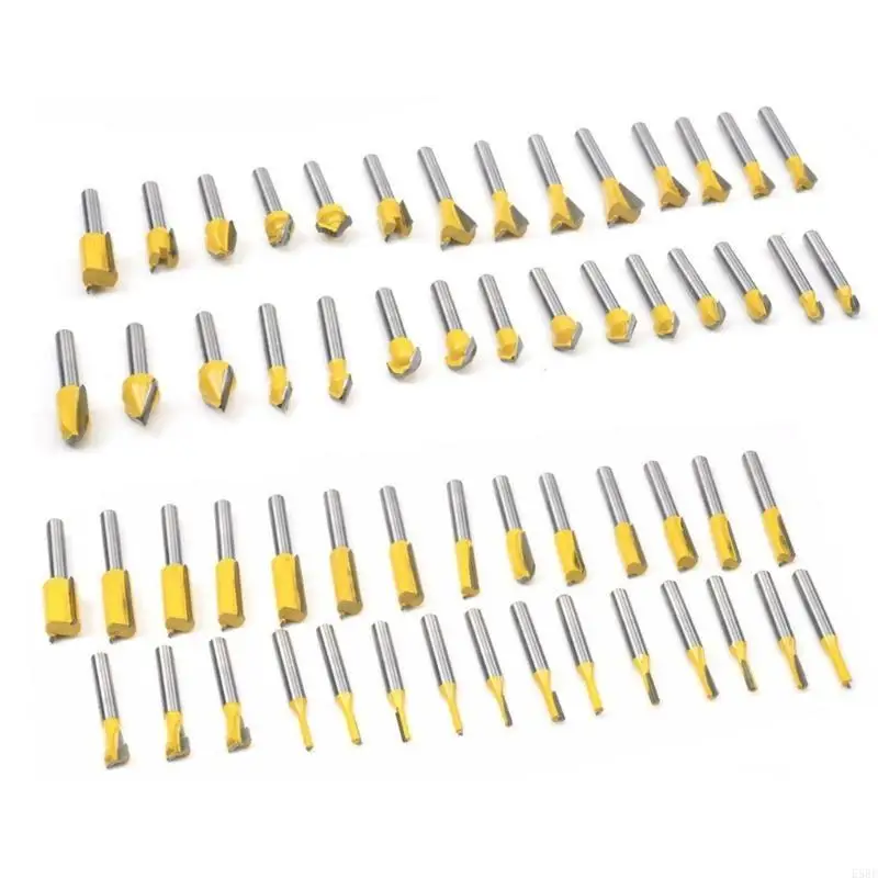 

E5BE 100Pcs Carbon Milling Cutter Router Bit Set Router 1/4" Shank