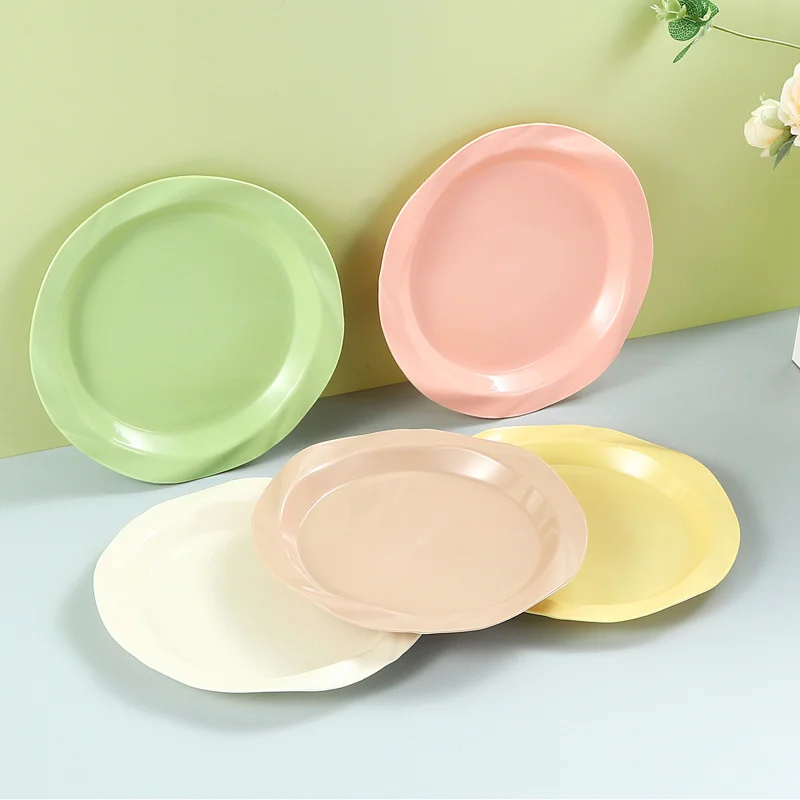 

New Solid Color Kitchenware Household Bone Plates Food Grade Household Dining Tables Bone Pitting Plates Plastic