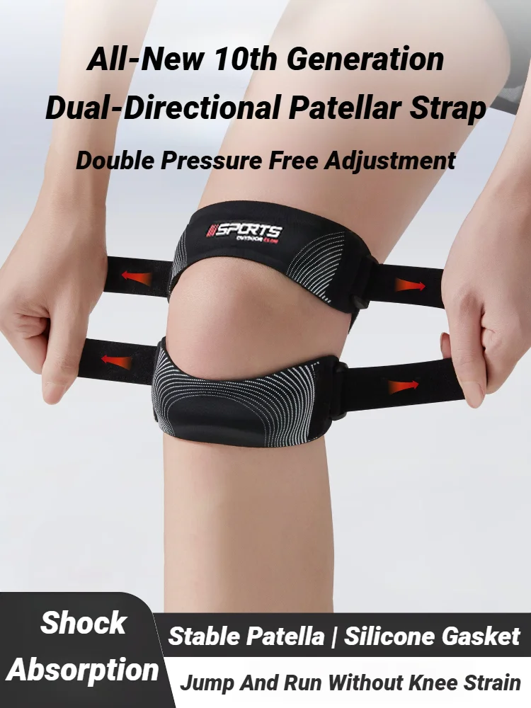 Patella Knee Brace Pro For Meniscus Adjustable Orthopedic Compression Patellar Tendon Support Strap With Pads Pain