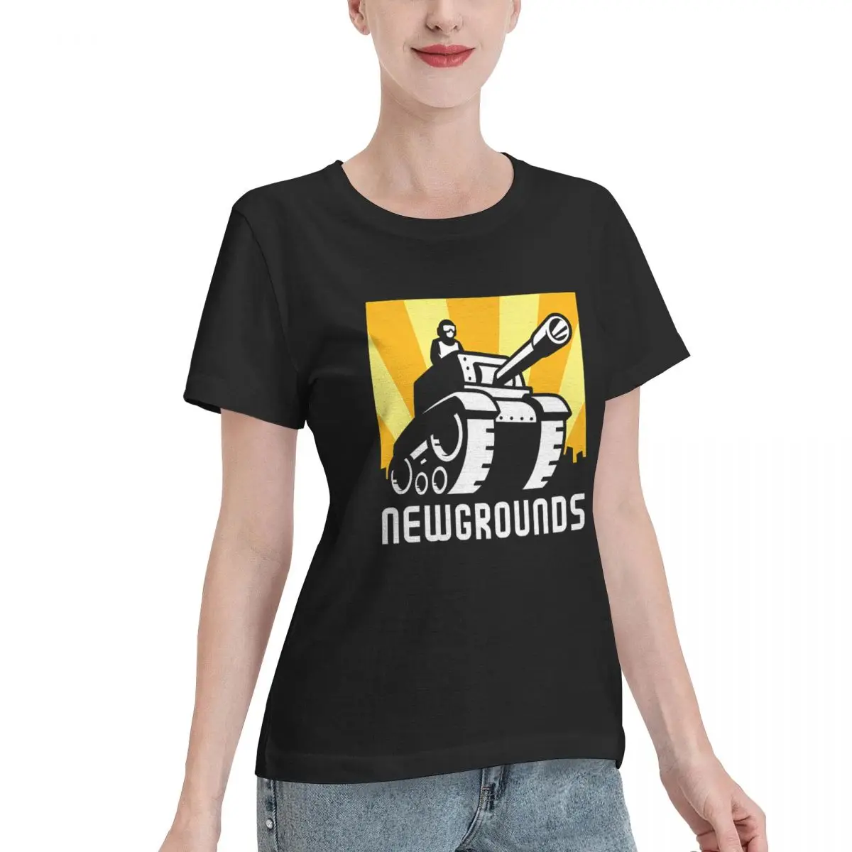 Limited Offer Newgrounds Logo Women's T-shirt Sporty Versatile Women Tee