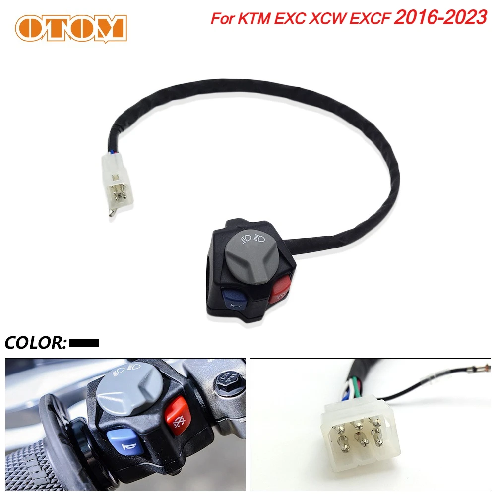 For KTM 2016-2023 Motorcycle Headlight Horn Kill Switch EXC XCW EXCF 125-500 Light High-Low Beams Horn Turn Signal ON/OFF Button