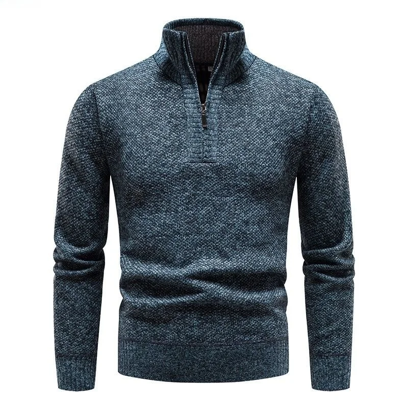 

Men's Fce Lined Zip up Knitwear f High Collar Sweater Autumn Winter Thiened Long Sve Polyester Fiber Ciwalk Inne...
