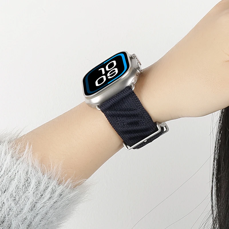 Sport Bracelet For Apple Watch Ultra 2 49mm En Mer Band Bleu Nuit For Apple Watch Band Series 10 46mm SE 9 8 45MM 44MM 42MM