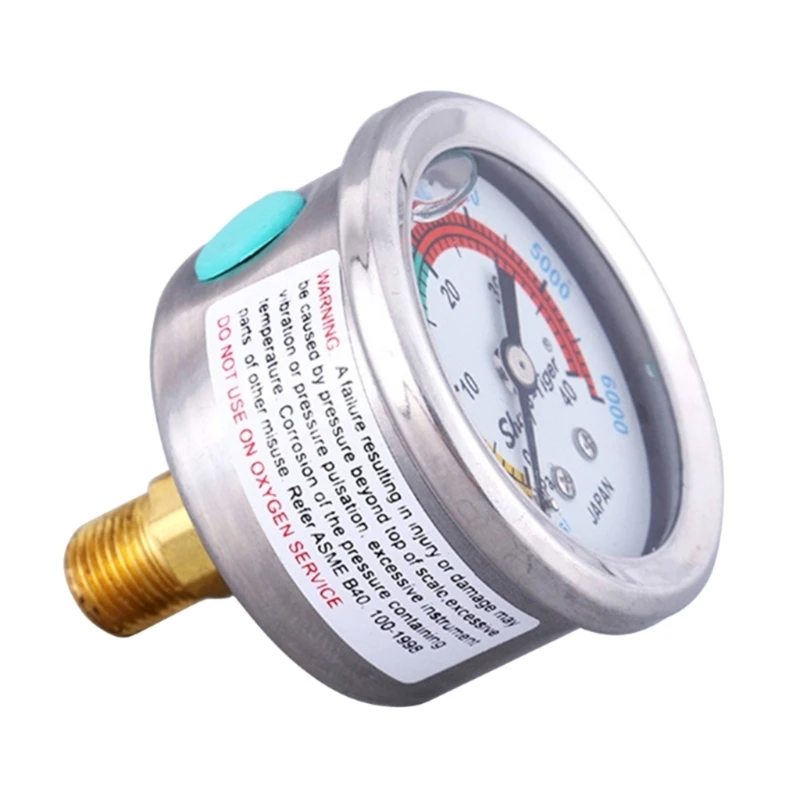 Automotive Clear Scale Economy Pressure Gauge 0-6000/0-40MPa Air Pump Pressure Gauge Diving Equippment Manometer MeasureDropship