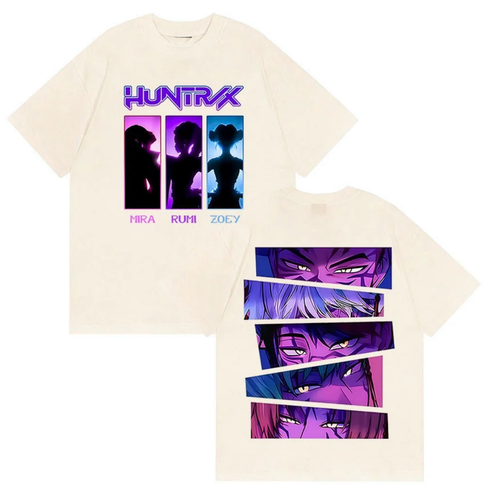 

K-pop Demon Hunters Film 2025 Graphic Print T Shirts Unisex Clothing Fashion Oversized T Shirt High Quality Cozy T-Shirts Top