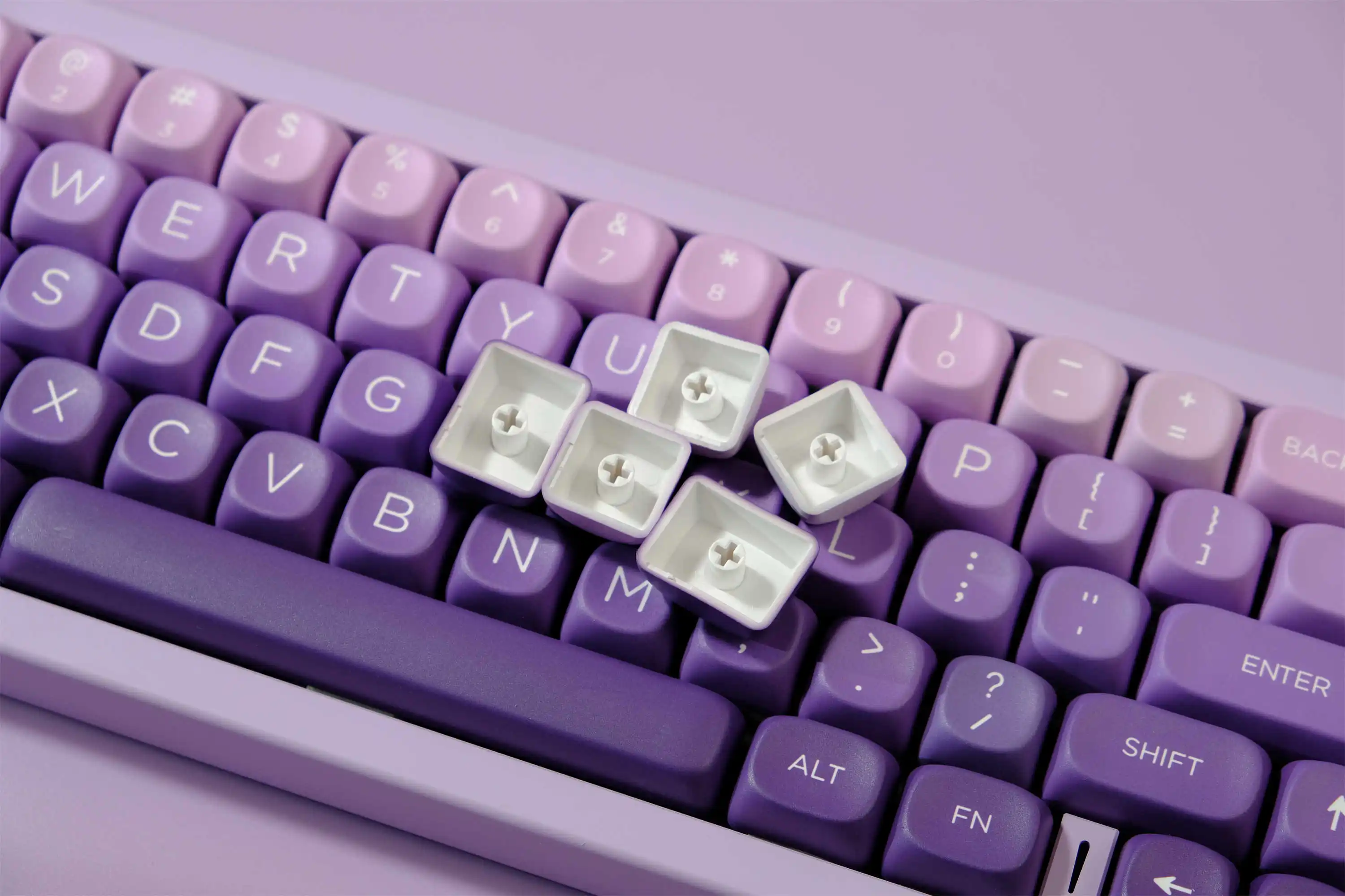 Imagem -05 - Gmk-purple Air Comb Keycaps para Teclado Mecânico Pbt Keycaps Perfil Moa Dye-sub 126 Chaves