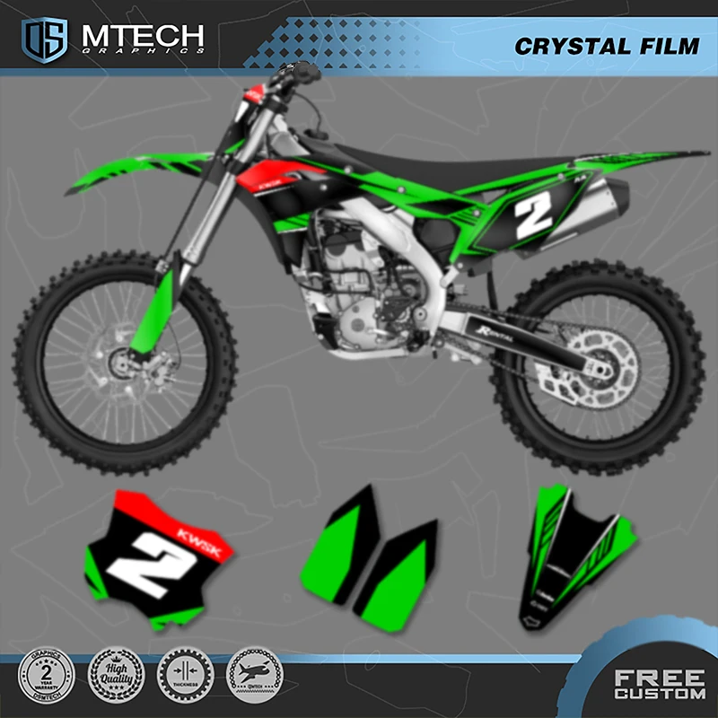 DSMTECH MOTOR Custom Team Motorcycle Graphics Decals Stickers Kits For KAWASAKI KXF250 KX250F KXF 250 2017 2018 2019 2020 008