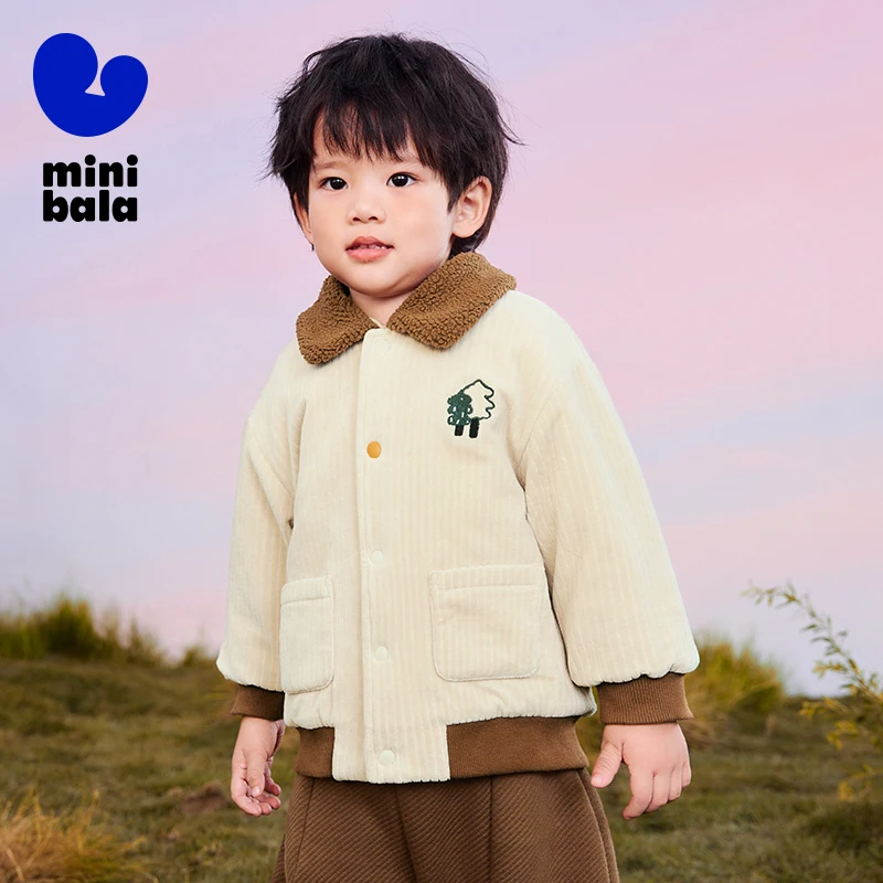 

Mini Bala Kids Cotton Jacket Winter New Thermal Lined Thick Warm Padded Coat