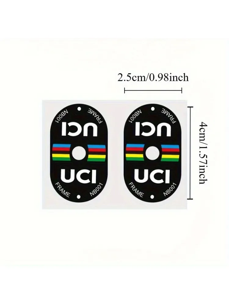 AliExpress 2Pcs UCI Certified Bicycle Valve Stickers - Durable Scratch Resistant High Quality PVC for Road and Mountain Bike Wheels