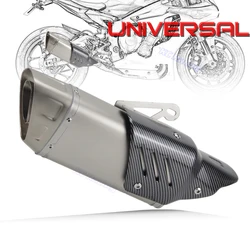 Universele 51Mm Motorfiets Uitlaat Demper Escape Geluiddemper Akr Voor Ktm Rc 125 250 390 Voor Yamaha R6 R3 Ninja Z 400 250 Z900 Zx6r