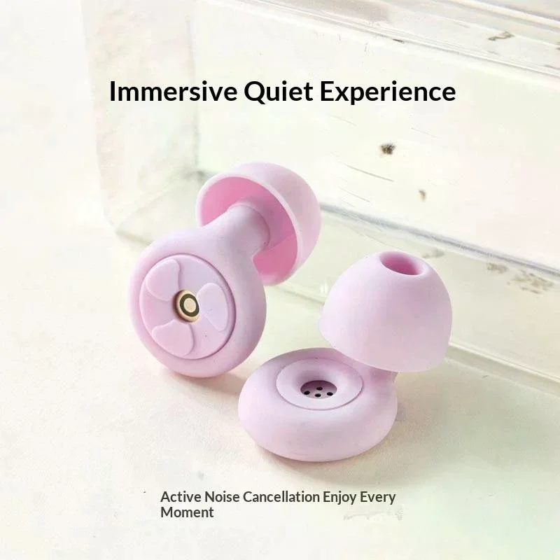 1Pair Silicone Ear Plugs Noise Reduction Earplugs With Ear Tips Reusable Soft Ear Plugs For Sleeping Study Travel