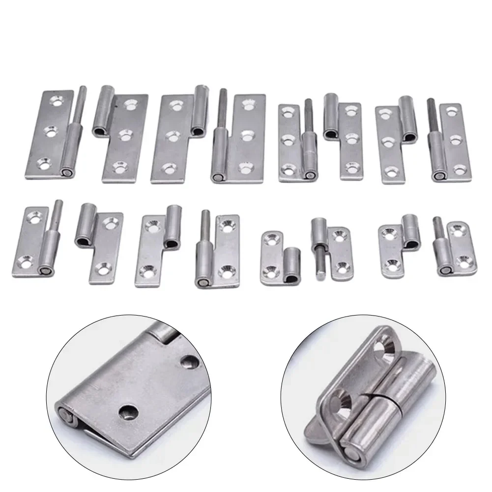 Detachable Hinge 2/2.5/3/4 Inch Stainless Steel Flag Shape Hinge For  Aluminum Door Bathroom Slip Joint Removable Hinge Hardware