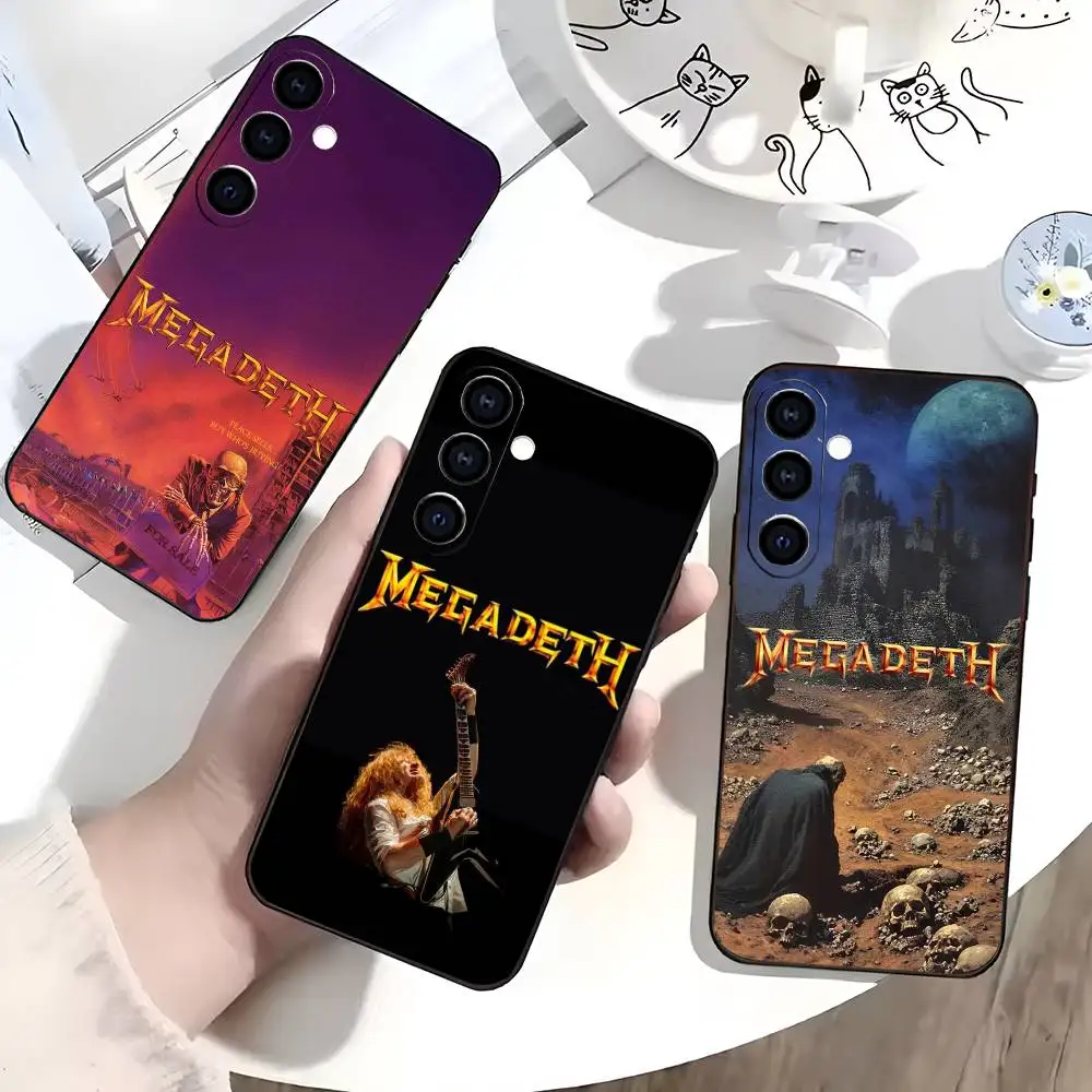 

M-Megadeth Band Phone Case For Samsung Galaxy A73,A72,A71,A70,A53,A52,A51,Soft Silicone Black Cover
